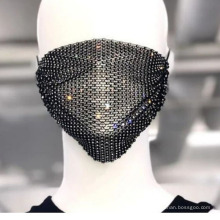 Wholesale Reusable Mask Elastic Mesh Protective Accessories Party Flash Diamond Mask